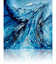 Bleu de Prusse Impact :: fév 2008 :: 100 x 100 :: techniques mixtes: acrylique, encre, modeling paste :: collection particulière