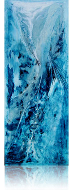 Passages 3 :: mars 2008 :: 114 x 45 :: techniques mixtes: gesso, acrylique, encre, poudre de marbre