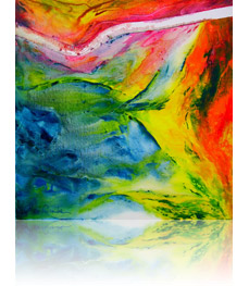 électrO # 5/80 : mars 09 :: 80 x 80 :: techniques mixtes sur toile: acrylique, encre, pastel à l'huile, pigment :: collection particulière ::