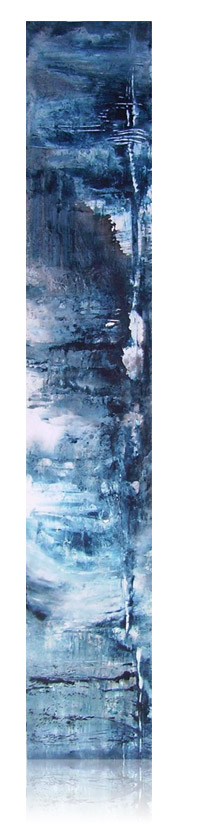 Déroulement # 3 :: juill 11 :: 295 x 45 :: matières minérales, acrylique, encre de chine sur toile libre ::